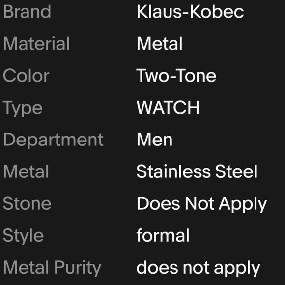 KLAUS-KOBEC MODEL NO. KKG1913 COUTURE SPORT WATCH 8" Unisex - Picture 9 of 15